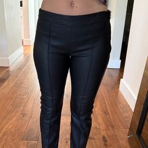 David Lerner Vegan Leather Low Rise Pants